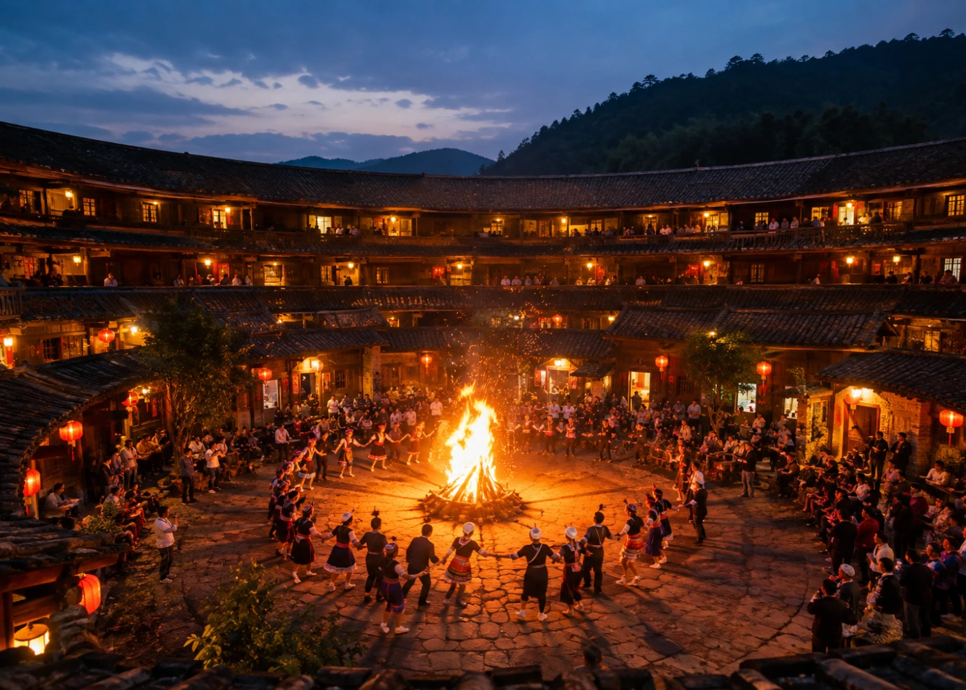 土楼篝火晚会