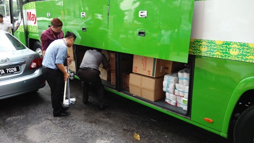 Goods are being loading, and ready to get moving Image