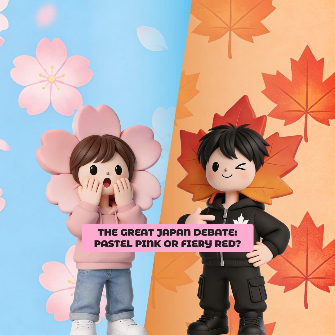 The Great Japan Debate: Pastel Pink or Fiery Red?  Image